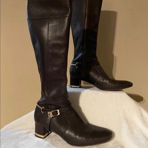 Tory Burch Brown Horse-bit Riding Boots 10.5